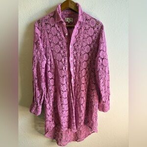 Millie Lace Long Sleeve Tunic Blouse